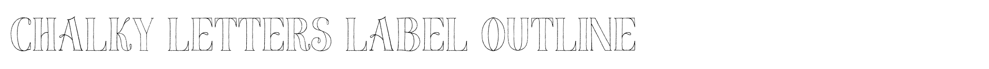Chalky Letters Label Outline image